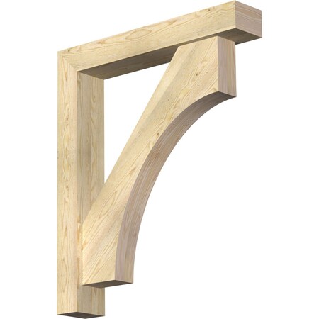 Ekena Millwork Westlake Block Rough Sawn Bracket w/ Offset Brace, Douglas Fir, 6"W x 34"D x 40"H BKT0604X34X40WTL05RDF